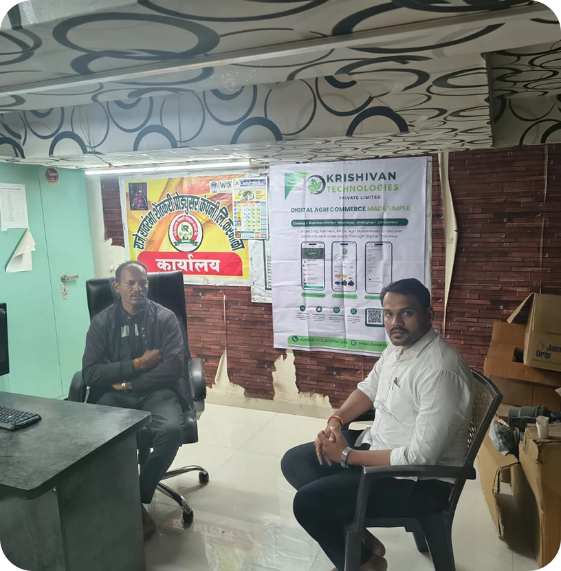 Krishivan representatives at a partner office